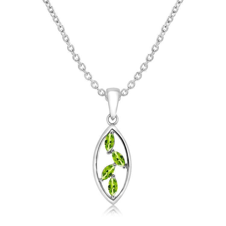Silver and Peridot pendant