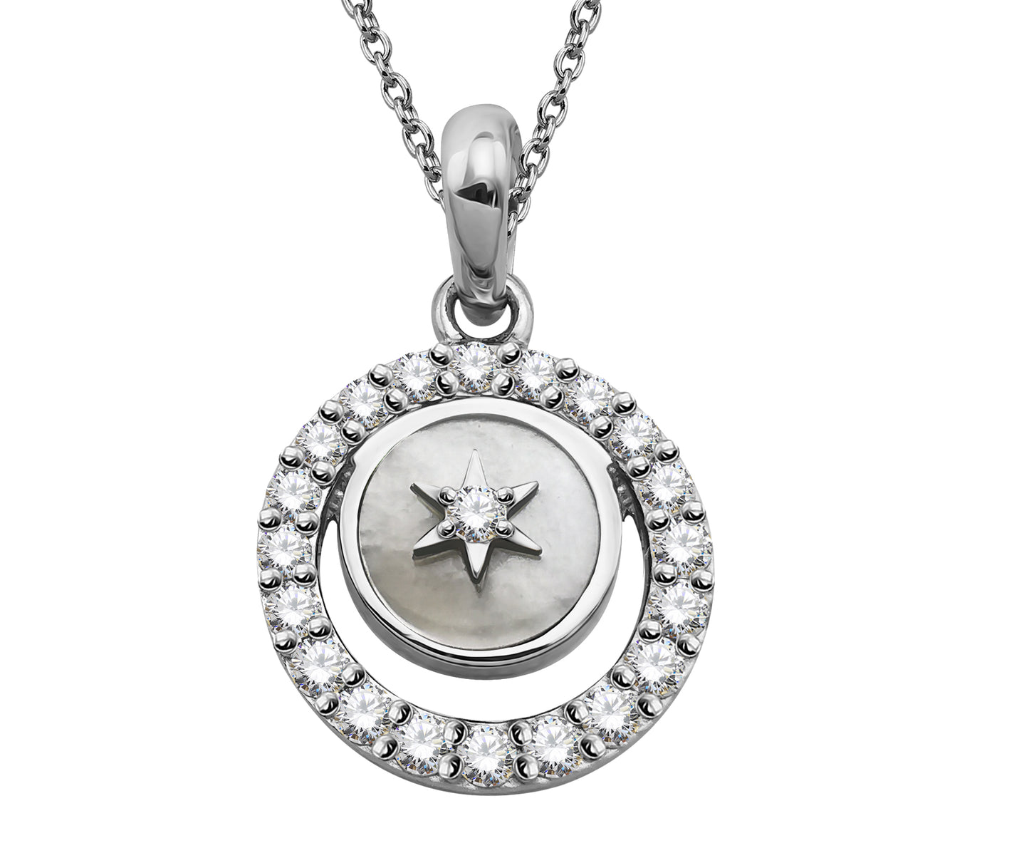 Silver and CZ pendant