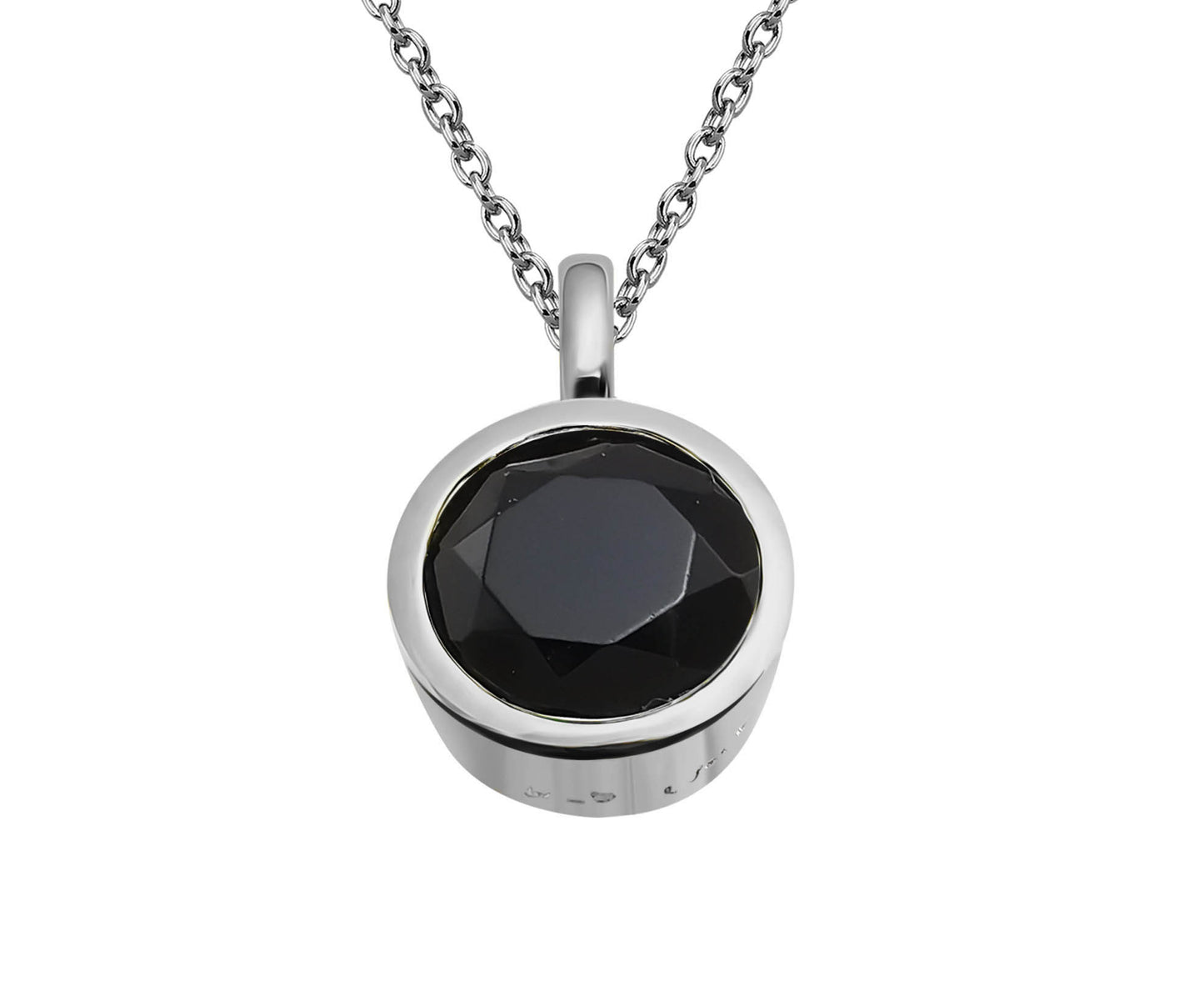 Silver and Black Spinel pendant