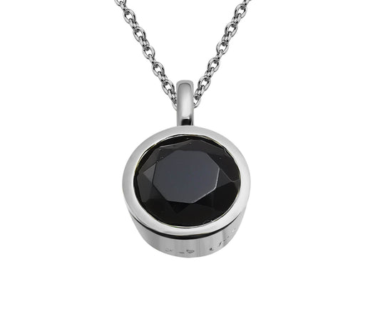Silver and Black Spinel pendant