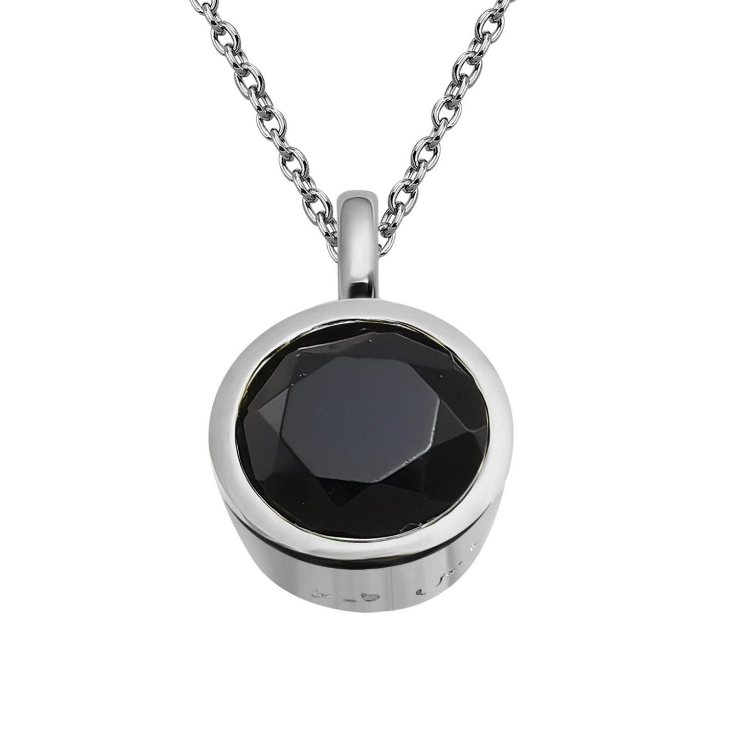 Silver and Black Spinel pendant
