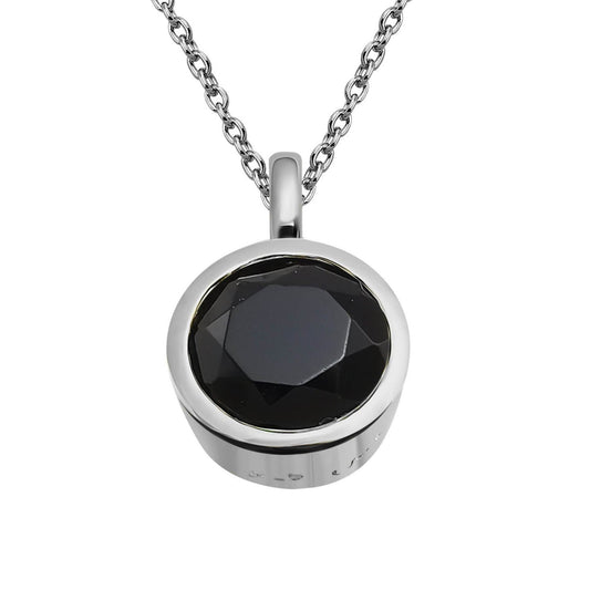 Silver and Black Spinel pendant