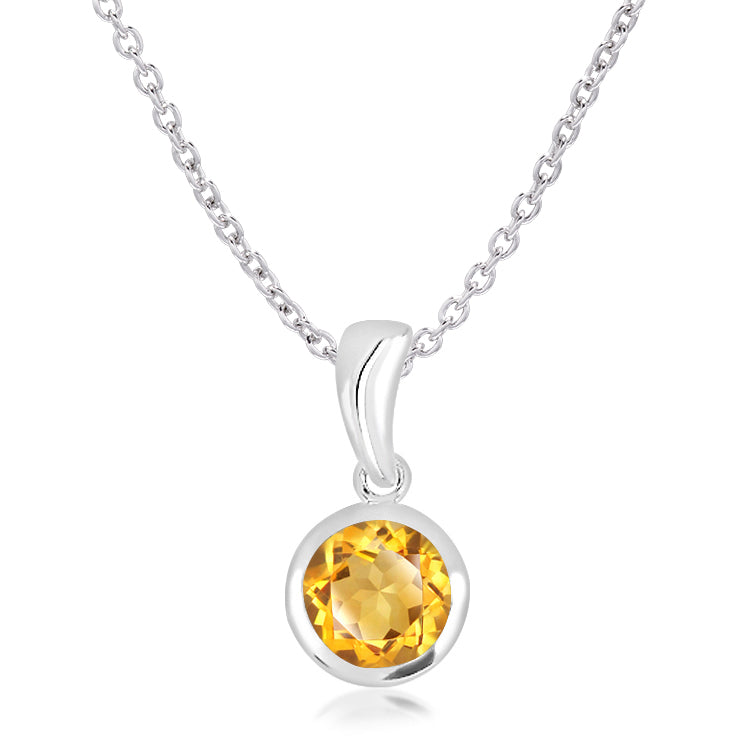 Silver and Golden Citrine pendant
