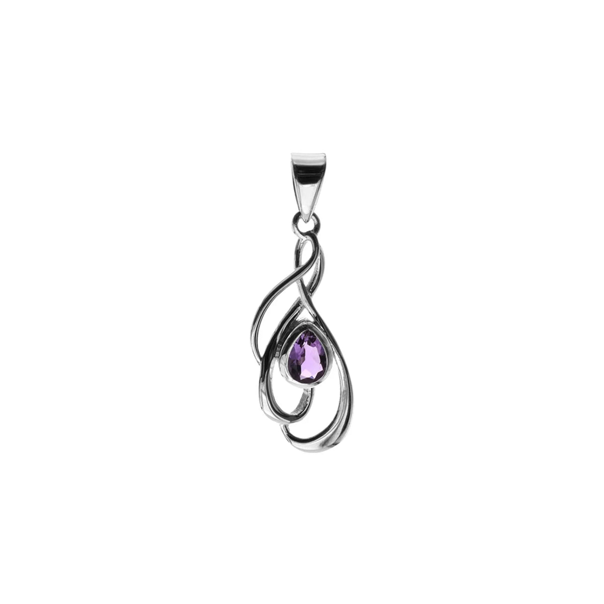 Silver and amethyst pendant