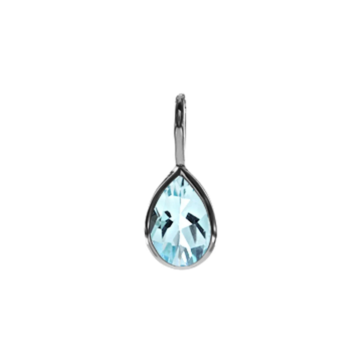 Silver and Blue Topaz teardrop pendant
