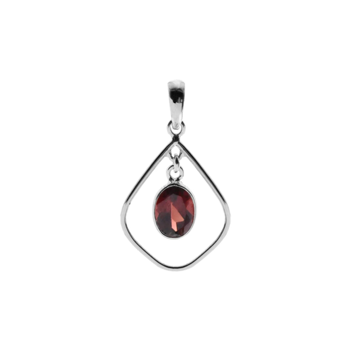 Silver and Garnet pendant
