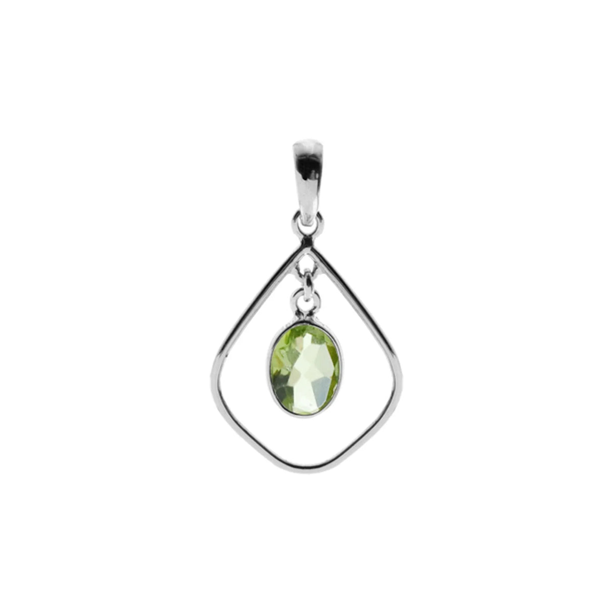 Silver and Peridot pendant