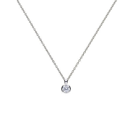 Diamonfire Silver And Cubic Zirconia rubset Pendant 0.50ct