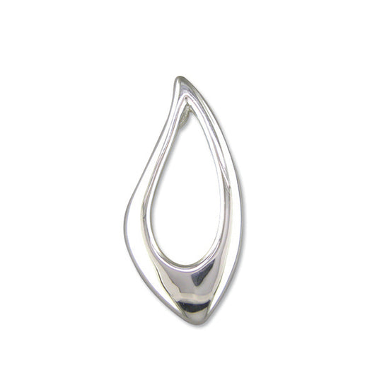 Silver abstract Teardrop pendant