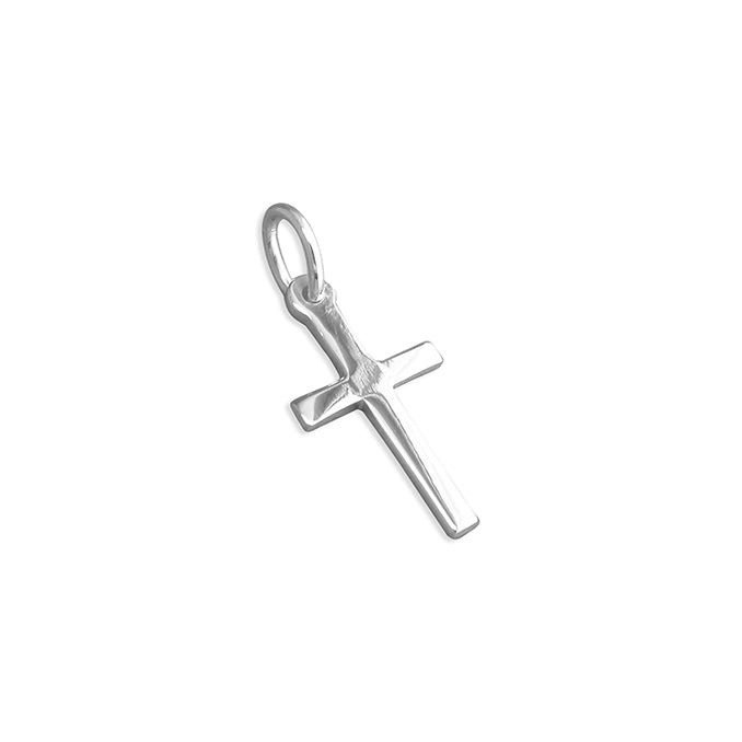 silver small plain cross pendant