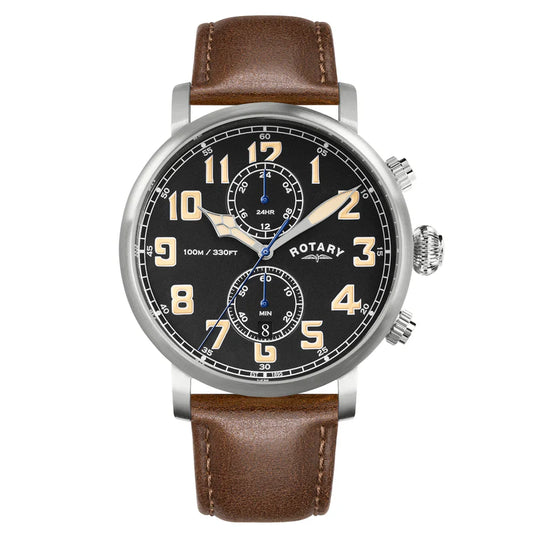 GENTS ROTARY STRAP APEX100 PILOT WATCH