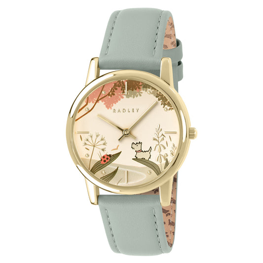 Ladies Radley leather strap watch.