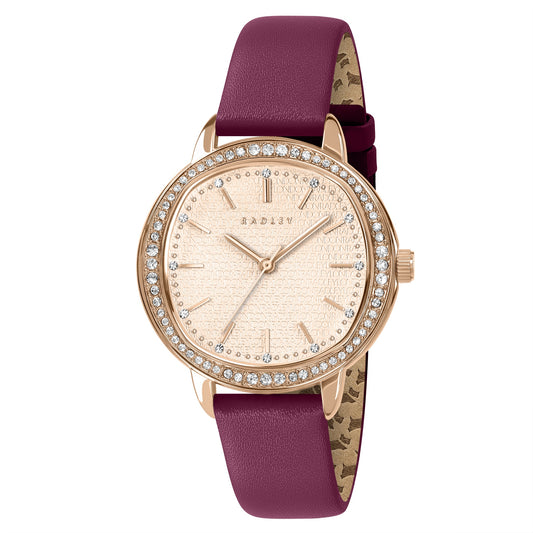 Ladies Radley leather strap watch.