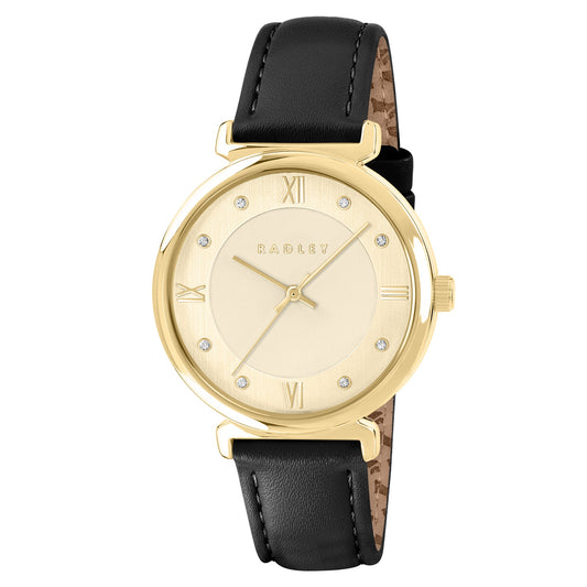 Ladies Radley leather strap watch.
