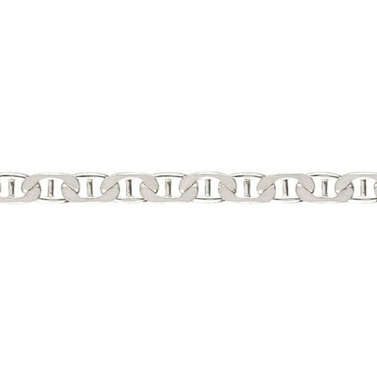 Silver Anchor Curb Bracelet