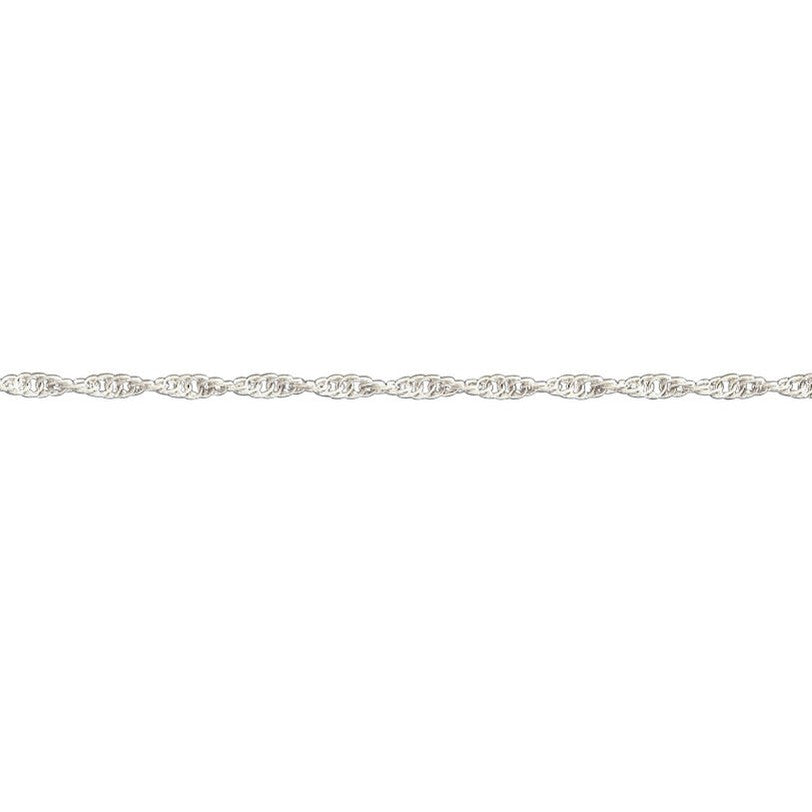 Silver prince of wales rope chain bracelet.