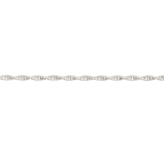Silver prince of wales rope chain bracelet.