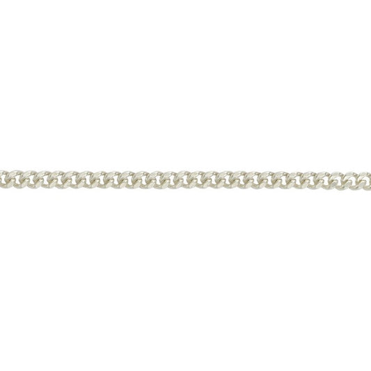 Silver Filed Curb chain 20"