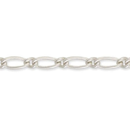 Silver figaro bracelet.