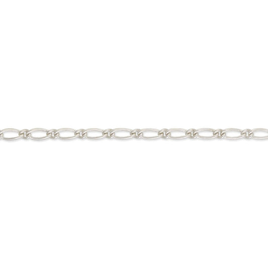 Silver figaro bracelet.