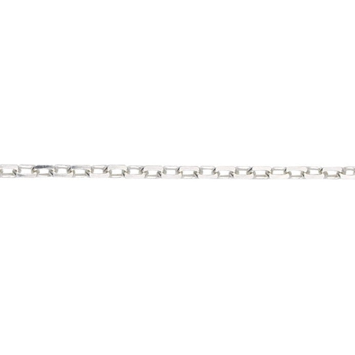Silver angle filed trace chain 20"