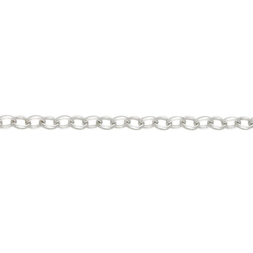 Silver oval belcher chain