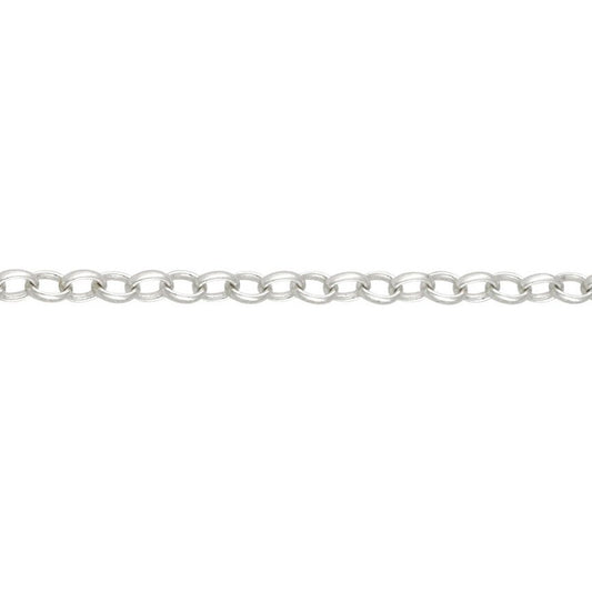 Silver oval belcher chain