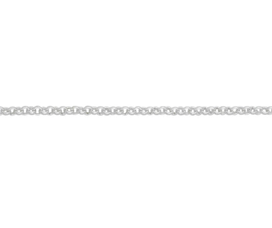 Silver baby belcher chain 24"