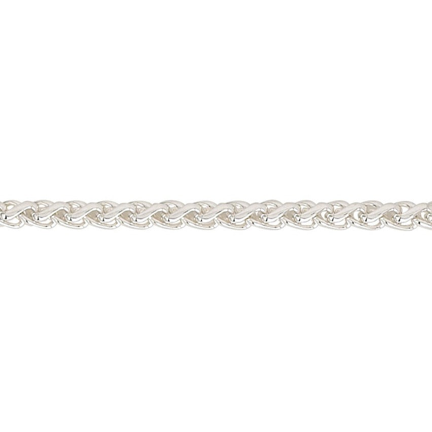 Silver Braided Curb Bracelet