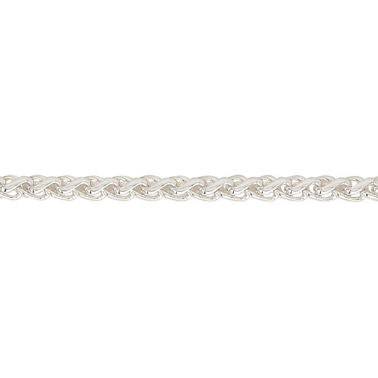 Silver Braided Curb Bracelet