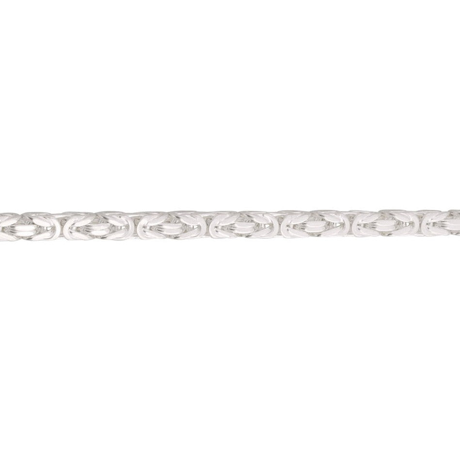 Silver byzantine bracelet 7.5 inches long