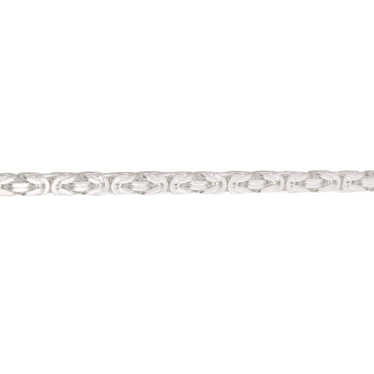 Silver byzantine bracelet 7.5 inches long