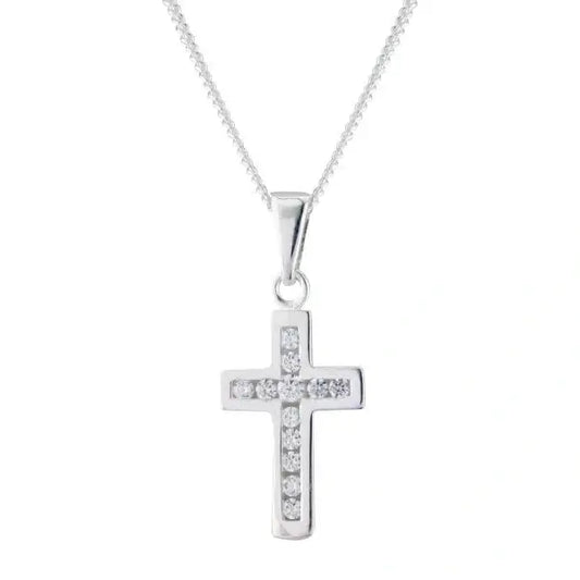 Silver and Cubic Zirconia cross