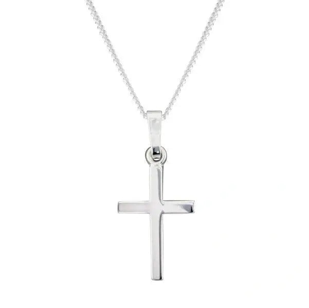 Silver plain cross pendant
