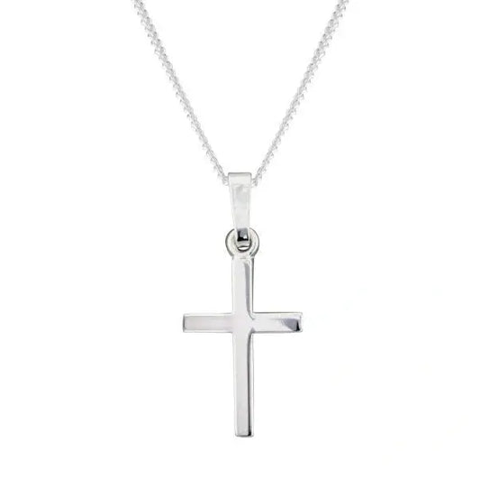 Silver plain cross pendant