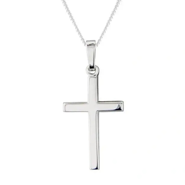 Silver plain cross pendant