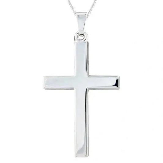 Silver plain cross