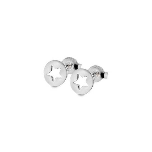 Silver stud earrings with star detail