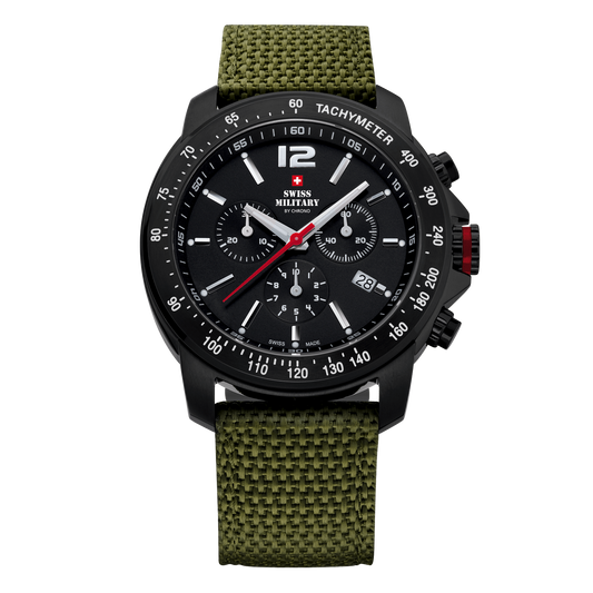 Swiss Military Army Style Chronograph Watch