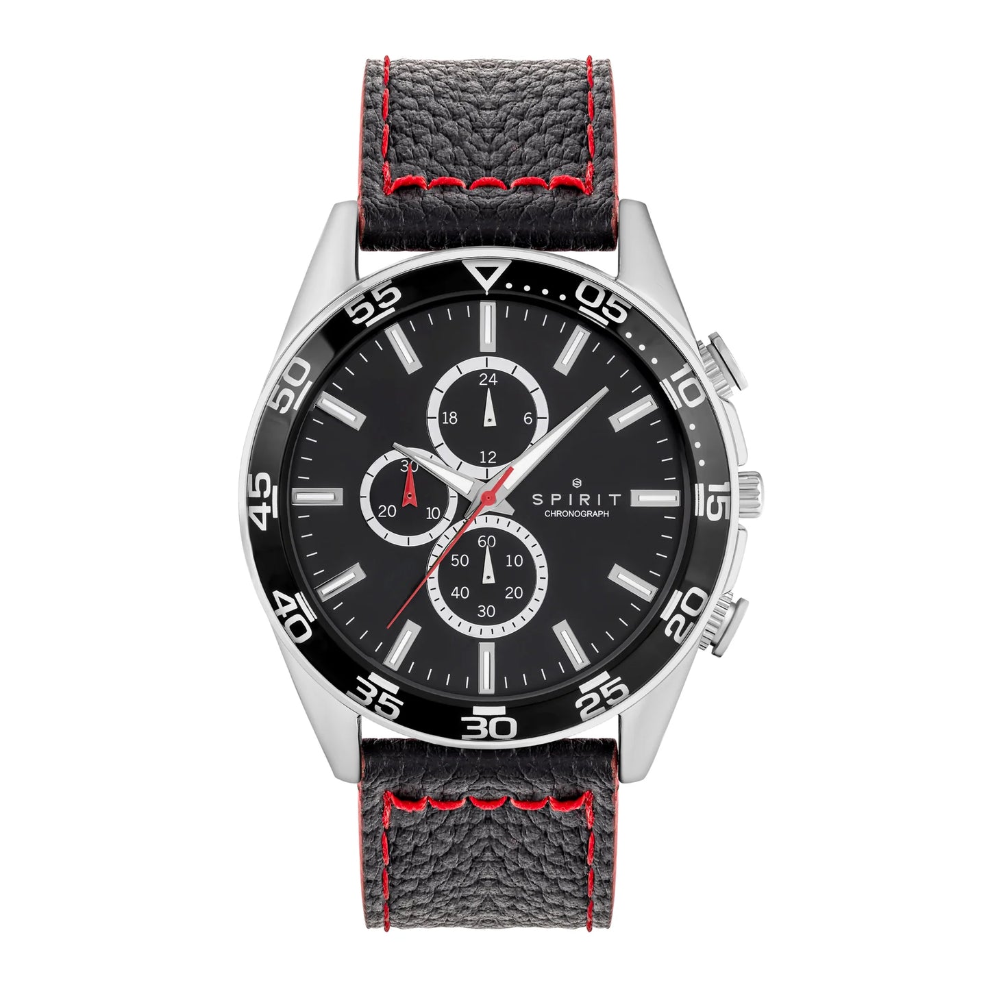 Gents Spirit Chronograph Black Strap Watch