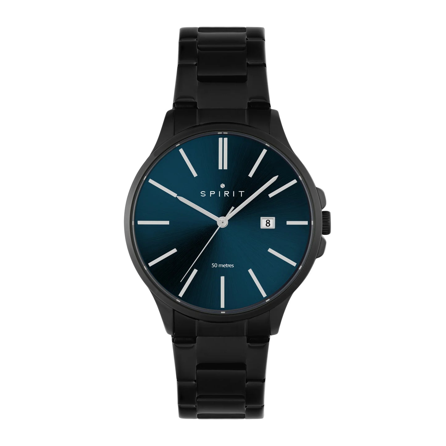 Gents Spirit Blue Dial Black Bracelet Watch