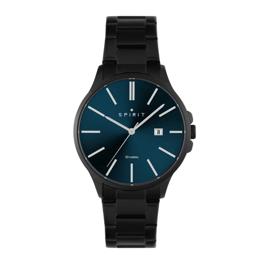Gents Spirit Blue Dial Black Bracelet Watch