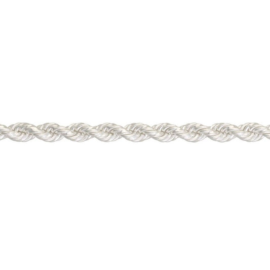 Silver rope chain bracelet.