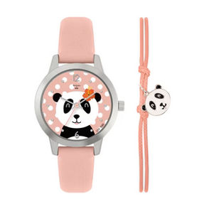Tikkers x WWF Panda Dial Watch with Charm Bracelet