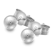 Silver 4MM ball stud earrings