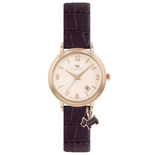 Ladies Radley leather strap watch.