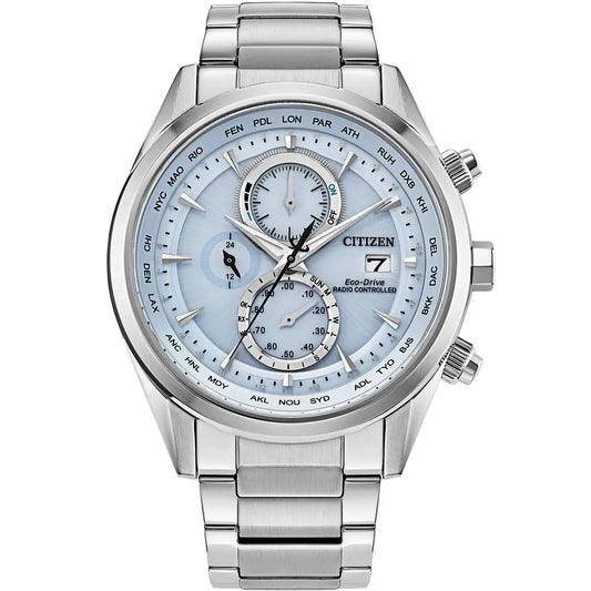 GENTS Citizen Eco-Drive World Chronograph Atomic time watch