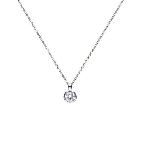 Diamonfire Silver And Cubic Zirconia rubset Pendant 1.00ct