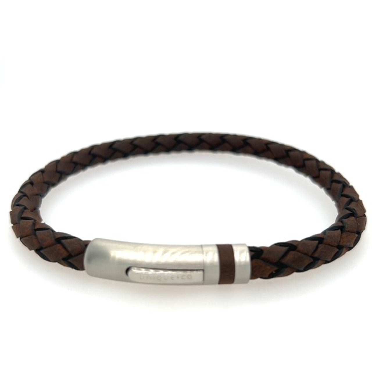 Gents Dark Brown leather bracelet 23cm