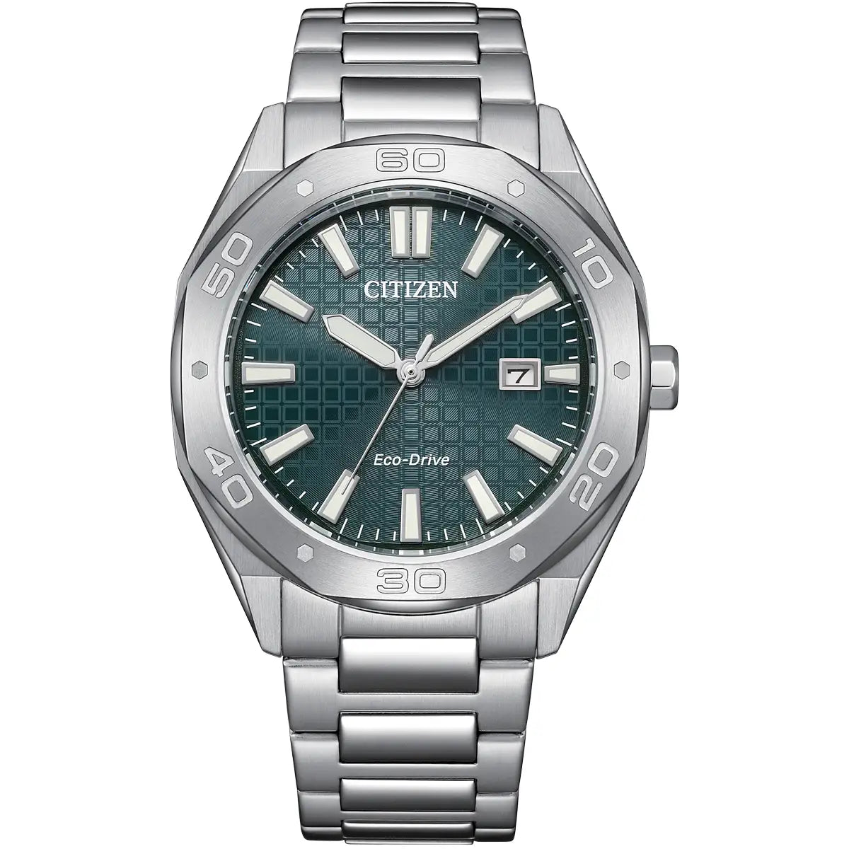 GENTS CITIZEN ECO-DRIVE BRACELET WATCH.